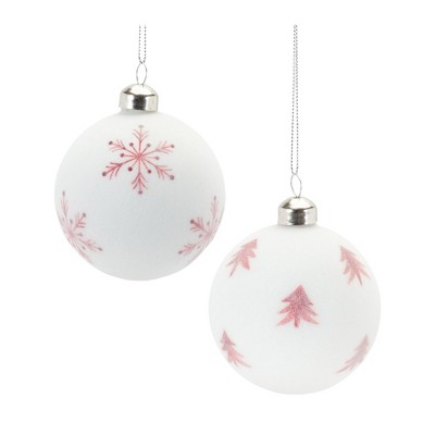 Melrose Frosted Ball Ornament (Set of 12)