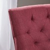 Hrinhom 21.5"W 2 Sets of Diamond Tufted Backrest Dining Chairs,Wooden Legs,Fabric - 3 of 4