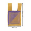 Unique Bargains Reusable Mesh Net Grocery Tote Bags Purple Yellow 14.17"x7.87" 1 Pc - 4 of 4