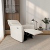 Suede Mid-Century Modern Recliner Chair, Manual Push-Button, High-Back Lounge Chair - 3 of 4