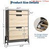 Hallway Vintage Farmhouse Narrow  Shoe Storage Cabinet with 2 Flip Drawers and 1 Drawer with Legs, Freestanding Entryway Organizer - 2 of 4