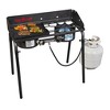 Camp Chef 2 explorer Burner Stove With Detachable Legs Black