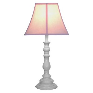 White Resin Table Lamp - Pink (Lamp Only)