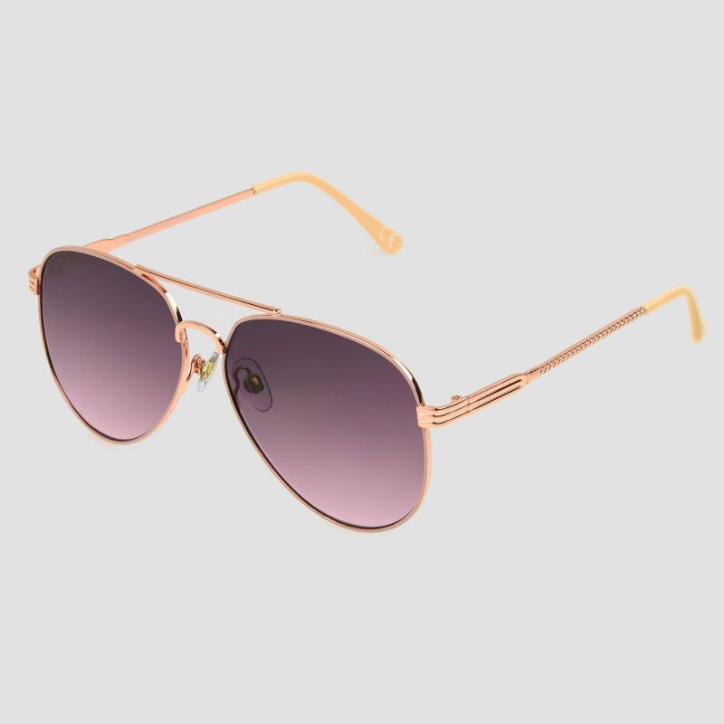 Women&#39;s Aviator Sunglasses - A New Day&#8482; Rose Gold, 2 of 3
