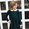 Hope & Henry Girls' Organic Long Sleeve Peter Pan Collar Ruffle Cuff Party Dress, Merry Pine Plaid, 7 - 4 of 4