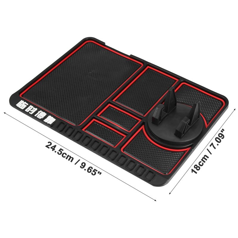 Unique Bargains Non-Slip Car Dashboard Multifunctional Keys Cell Phone Holder Pad 9.65"x7.09", 3 of 7