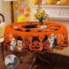 Halloween Tablecloth Witch Spiderweb Pumpkin Festival Table Cloth Washable Fabric Table Cover for Kitchen Dining Party Picnic - 4 of 4