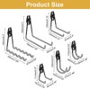 Unique Bargains Slat Wall Garage Lawn Yard Garden Hanging Organizing Storage Hooks 12 Pcs - 2 of 4