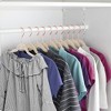 VECELO 30/50/60/100 pk Velvet Clothes Hangers Non Slip & Space-Saving Clothes Hangers with Finger Clips & Tie Rack 9 Color - 2 of 4