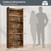Yaheetech Modern 7-layer Wooden Open Shelf Bookshelf for Office, Living Room - 3 of 4
