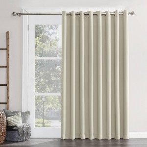 100"x84" Sun Zero Blackout Kenneth Extra-Wide Grommet Sliding Patio Door Curtain Panel - 1 of 4