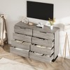 Dresser, Freestanding Horizontal Drawer with Storage, Wooden Closet Chest Storage - 4 of 4