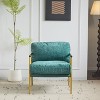 KTMBDW Accent Chair with Comfy Cushions, Mid-Century Modern Armchair with Metal Frame and Wooden Armrest for Living Room, Bedroom - 3 of 4