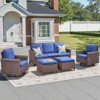 Outdoor Patio Furniture Set All Weather PE Rattan Conversation Set - 2 of 4