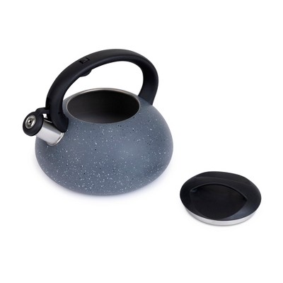 Granite Finish Stainless Steel Whistling Tea Kettle, 96 oz