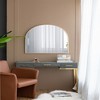 FONTOI Arched Decorative Wall Mirror Iron Gold Frame Modern Accent for Bathroom Bedroom Dressing Room Hallway or Living Room, Gold, 33"*1"*31" - 2 of 4