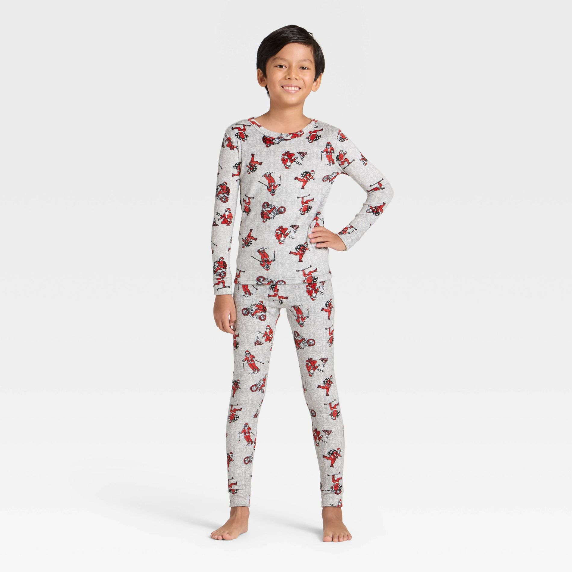 Kids' 2pc Long Sleeve Christmas Snuggly Soft Pajama Set - Cat & Jack™