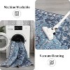 Washable Vintage Area Rug Non-Slip Non-Shedding Living Room Mat, Low Pile Oriental Medallion Floor Carpet, Indoor Foldable Soft Accent Rug - 3 of 4