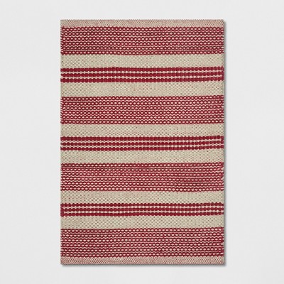 Photo 1 of Threshold -  Striped Accent Rug Red - 2'x3'