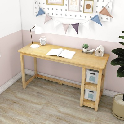 Max & Lily Desk With Bookshelves for Home, Office, Computer, Gaming