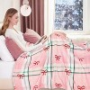 Ultra Soft Throw Blanket with Plaid, Cozy Flannel Fleece Luxury Blanket for Bed, Sofa and Couch Christmas Gift. - 3 of 4