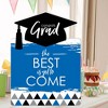 Big Dot of Happiness Blue Grad - Best is Yet to Come - Royal Blue Congratulations Giant Greeting Card - Big Shaped Jumborific Card - 2 of 4