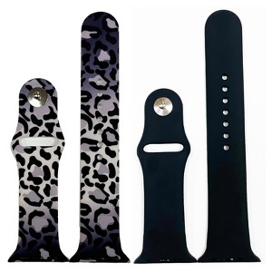 Olivia Pratt 2 Pack Printed and Solid Apple Watch Band - 1 of 4