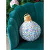 Shiraleah Merry Medium Bauble Christmas Ornament Pillow, White - image 2 of 4