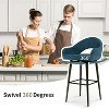 Dyonery Set of 2 Counter Height Swivel Barstools PU Leather 26" H Upholstered Bar Stools with Back&Arms for Kitchen Island,Home Bar - 3 of 4