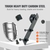 VEVOR 8FT Sliding Barn Door Hardware Kit, 330LBS Heavy Duty Barn Door Track Kit for Double Doors, Fit 3.7-4.3FT Total Wide and 1.3"-1.8" Thick,Black - 4 of 4