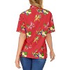 LA LEELA Hawaiian Shirts Womens Summer Beach Party Blouse Shirt Colorful Blouses Short Sleeve Vacation Dress Shirts Tank Top for Women - 3 of 4