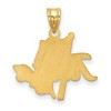 Black Bow Jewelry 14k Yellow Gold Plated Sterling Silver Tulsa Golden Hurricanes NCAA Large Pendant - 3 of 4