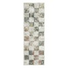 Area Rug Washable Non Slip Low Pile Rug Soft Faux Wool Non Shedding Floor Carpet, Stain Resistant Modern Abstract Rug for Bedroom, Living Room, Green - 3 of 4