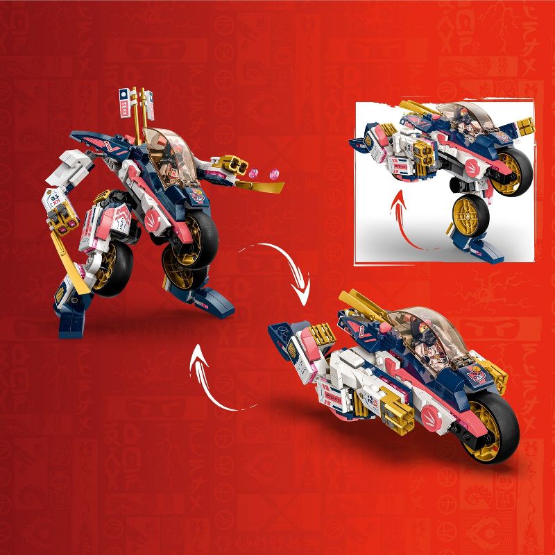 LEGO NINJAGO Sora&#39;s Transforming Mech Bike Racer Dragon Mech Building Toy 71792, 6 of 8