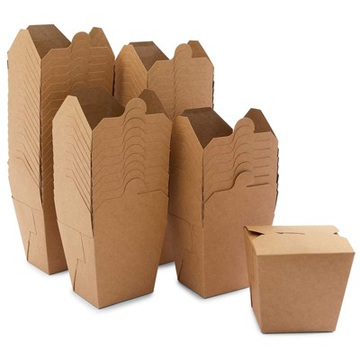 Stockroom Plus 60 Pack Take Out Boxes, Kraft Paper To Go Food Containers (32 oz)
