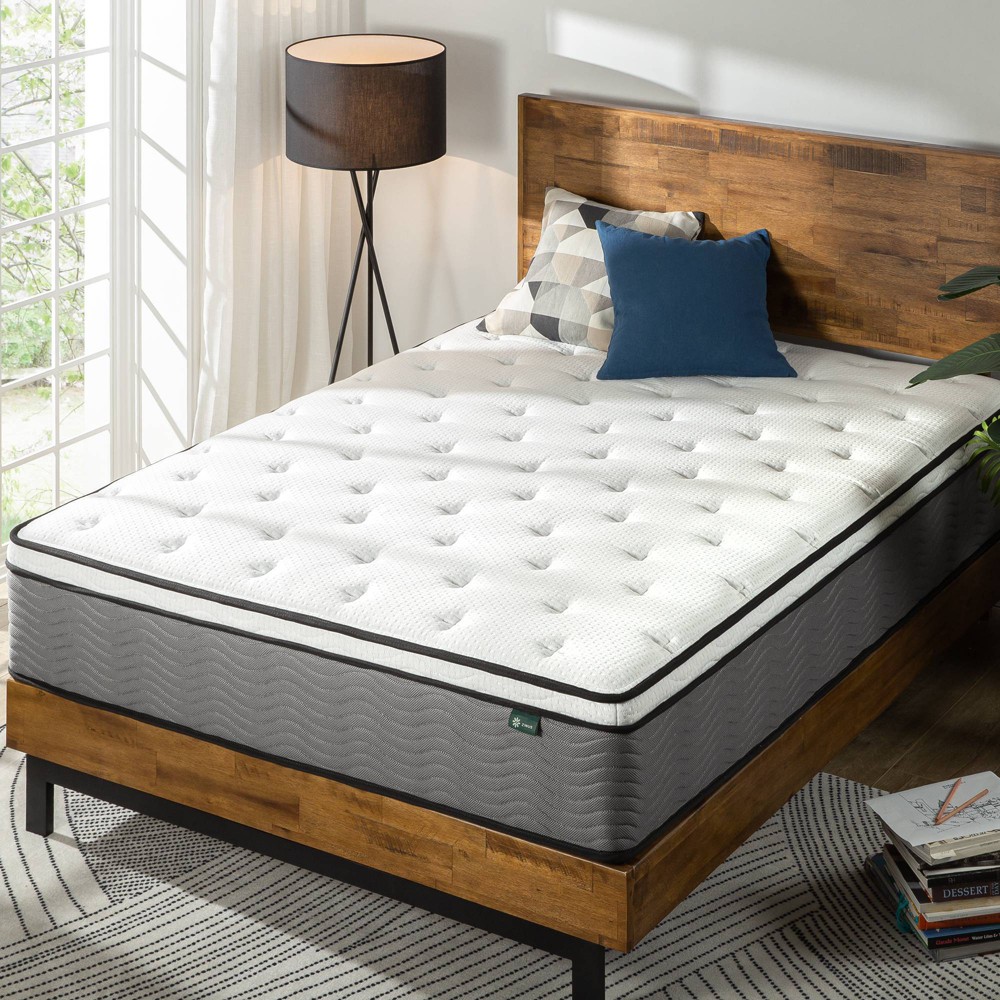 Zinus Support Plus 12" Hybrid Mattress - Queen: Firm, High-Density Foam, Pocket Coils, CertiPUR-US Certified, Quilted