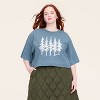 Women's Graphic Print Short Sleeve T-Shirt - Woolrich x Target Blue - 2 of 3