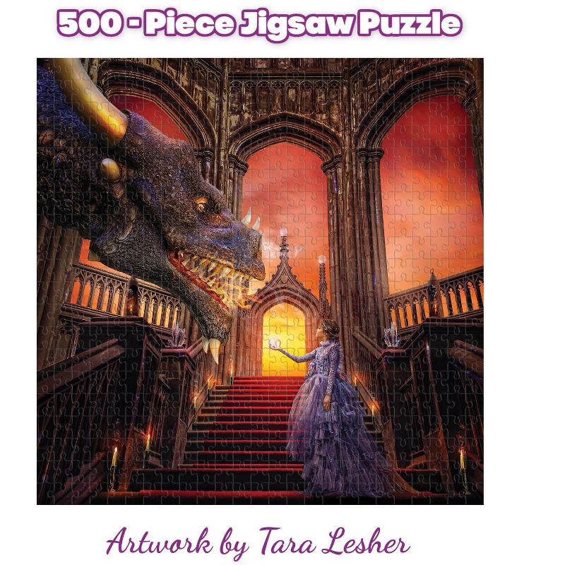 Toynk A Girl & Her Dragon Puzzle By Tara Lesher | 500 Piece Jigsaw Puzzle, 3 of 8
