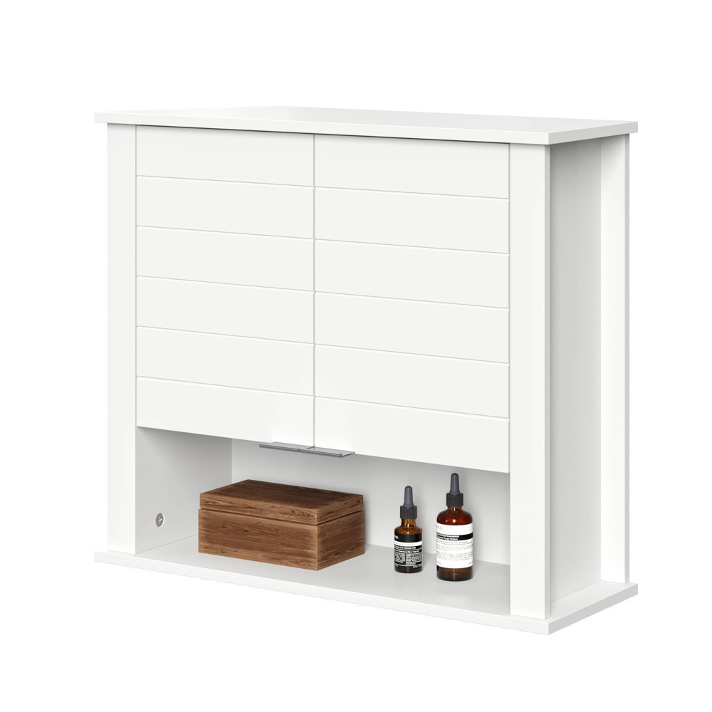 Photos - Wardrobe RiverRidge Madison Two-Door Bathroom and Laundry Wall Mount Storage Medicine Cabinet with Fixed and Adjustable Shelf - White