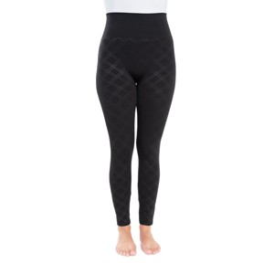 MUK LUKS Women's 4" High Waisted Fleece Lined Leggings - 1 of 4