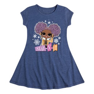 Girls' - LOL Surprise! - Winter Dolls Fit & Flair Cap Sleeve Dress - 1 of 3