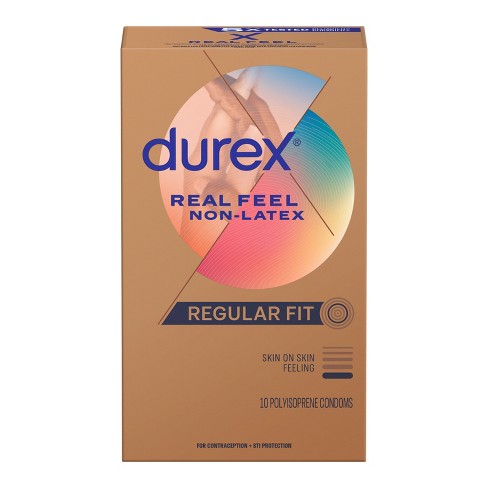 Durex RealFeel Non-Latex Lubricated Condoms - 10ct - image 1 of 4