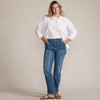 Lands' End Women's Soft Denim High Rise Rail Straight Leg Utility Jeans - 4 of 4