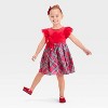 Toddler Girls' Mattel Barbie Dream Closet 2024 "Holiday Barbie" Inspired Tutu Dress - Red - image 4 of 4