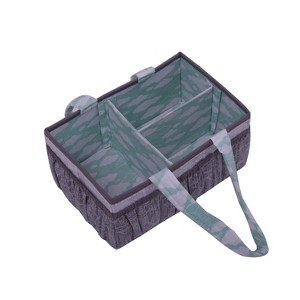 Bacati - Clouds in the City Mint/Gray  Nursery Storage Caddy - 1 of 4