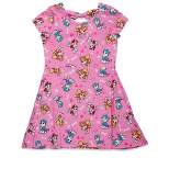  Nickelodeon Paw Patrol Girls All-Over Print Short Sleeve Dress with Back Bow 