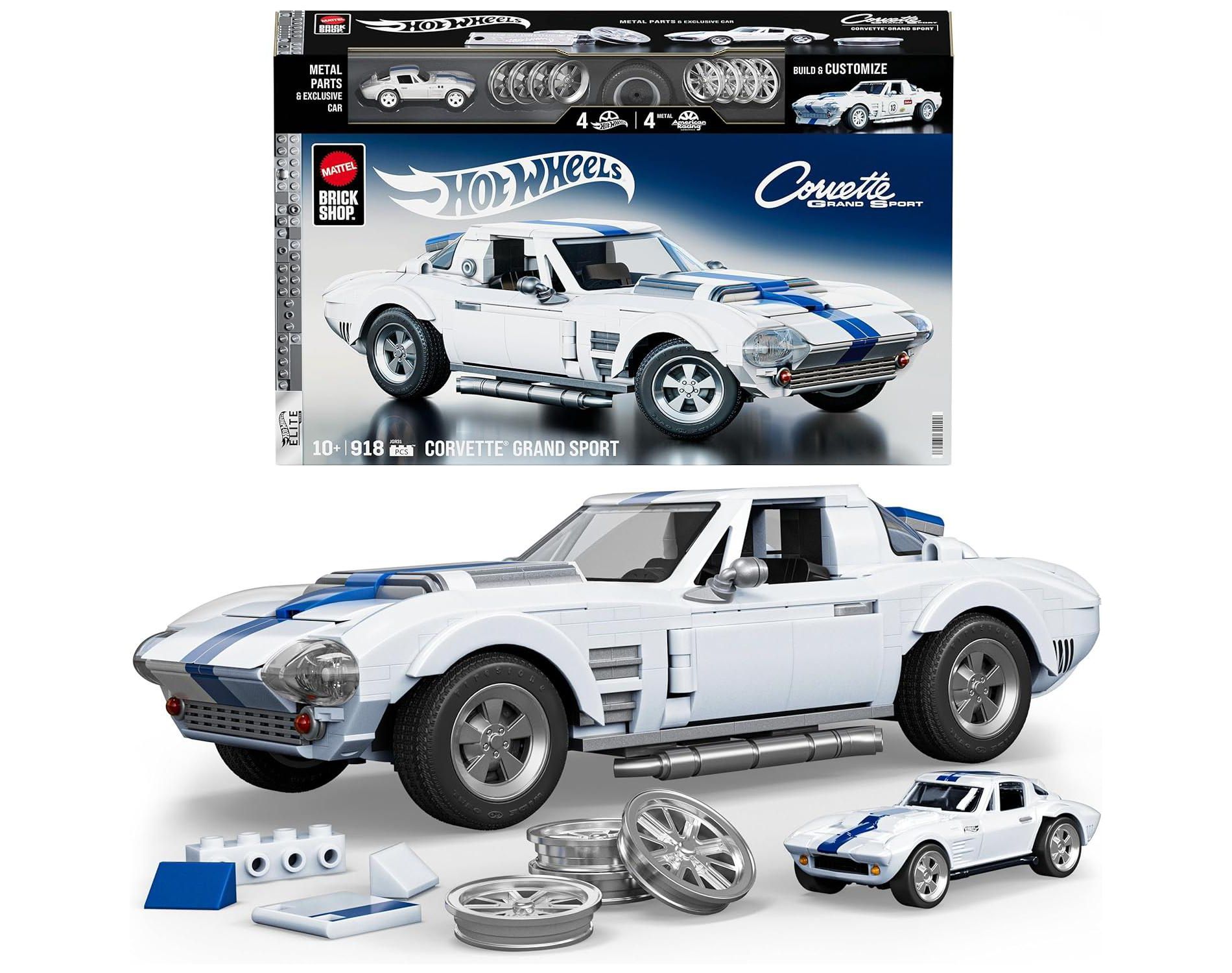 918-Piece Corvette Grand Sport Building Set, Detailed Sports Car Model with Custom Decals for Ages 10+