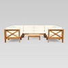 Brava 9pc Acacia Sectional Sofa Set - Teak/Beige - Christopher Knight Home - 2 of 4