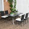 Aghana Digitals 4 Cream PE Rattan Patio Dining Chairs with Padded Cushions, High Backrest & - 2 of 4