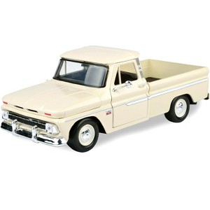 1966 Chevrolet C10 Fleetside Pickup Truck Cream 1/24 Diecast Model Car by Motormax - 1 of 3